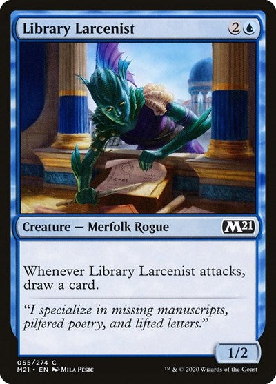 Library Larcenist M21 #55 (Near Mint Common) Magic: The Gathering: Core Set 2021