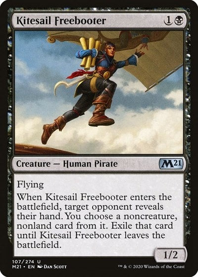 Kitesail Freebooter M21 #107 (Lightly Played Uncommon) Magic: The Gathering: Core Set 2021