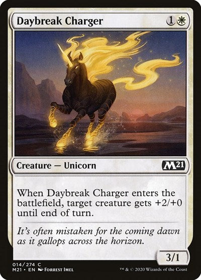 Daybreak Charger M21 #14 (Near Mint Common) Magic: The Gathering: Core Set 2021