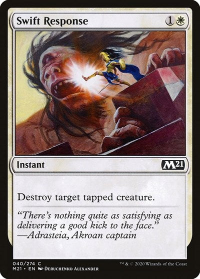 Swift Response M21 #40 (Near Mint Common) Magic: The Gathering: Core Set 2021