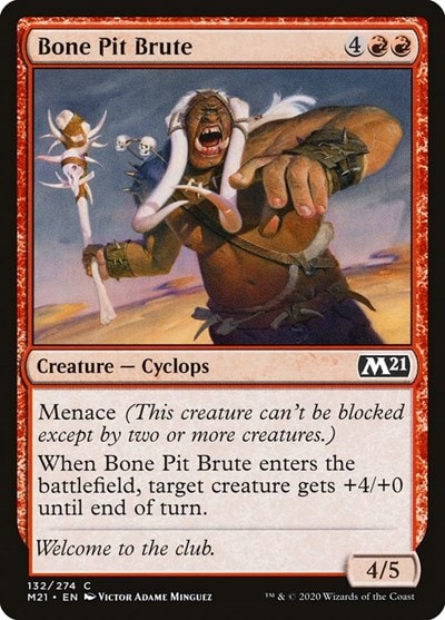 Bone Pit Brute M21 #132 (Near Mint Common) Magic: The Gathering: Core Set 2021