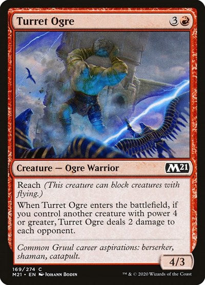 Turret Ogre M21 #169 (Near Mint Common) Magic: The Gathering: Core Set 2021