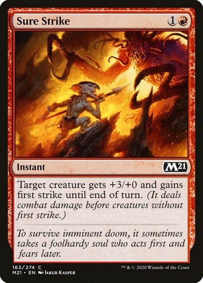 Sure Strike M21 #163 (Near Mint Common) Magic: The Gathering: Core Set 2021