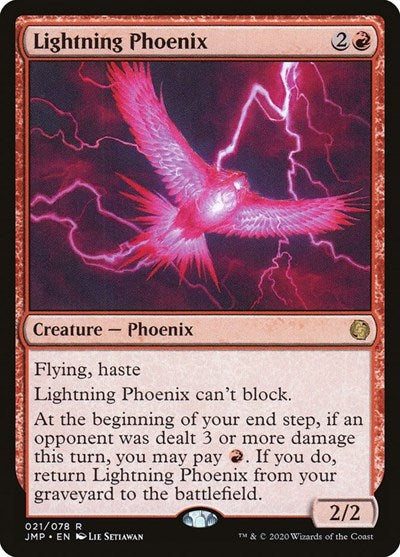 Lightning Phoenix JMP #21 (Near Mint Rare) Magic: The Gathering: Jumpstart