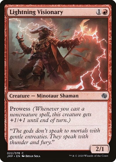 Lightning Visionary JMP #22 (Near Mint Common) Magic: The Gathering: Jumpstart