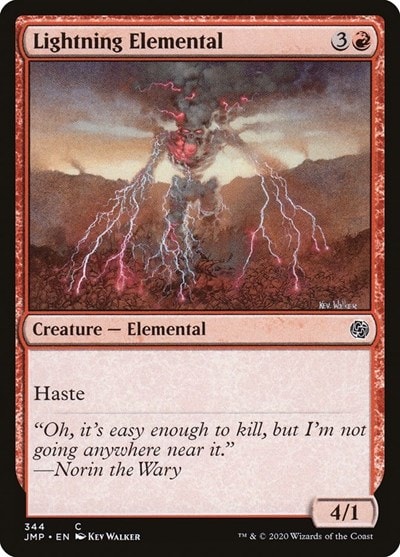 Lightning Elemental JMP #344 (Near Mint Common) Magic: The Gathering: Jumpstart