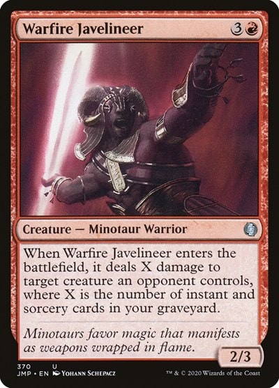 Warfire Javelineer JMP #370 (Near Mint Uncommon) Magic: The Gathering: Jumpstart