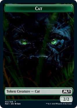 Cat 011 Token M21 #11 (Near Mint T) Magic: The Gathering: Core Set 2021