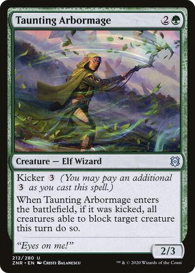 Taunting Arbormage Foil ZNR #212 (Near Mint Uncommon) Magic: The Gathering: Zendikar Rising