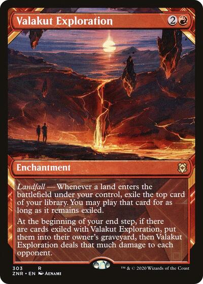 Valakut Exploration Showcase Foil ZNR #303 (Lightly Played Rare) Magic: The Gathering: Zendikar Rising