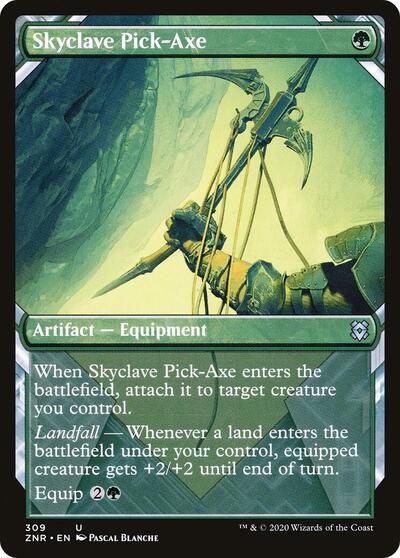 Skyclave Pick Axe Showcase Foil ZNR #309 (Near Mint Uncommon) Magic: The Gathering: Zendikar Rising