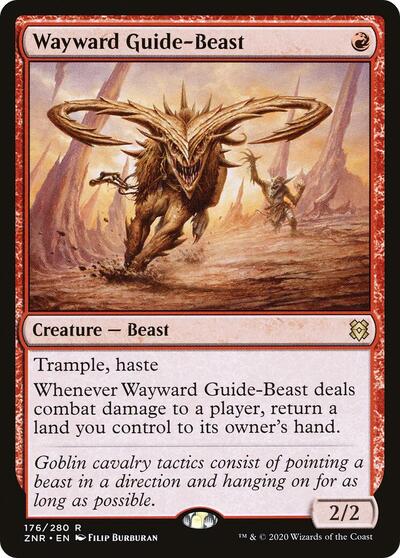 Wayward Guide Beast ZNR #176 (Lightly Played Rare) Magic: The Gathering: Zendikar Rising