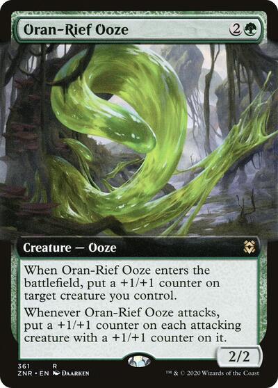 Oran Rief Ooze Extended Art Foil ZNR #361 (Near Mint Rare) Magic: The Gathering: Zendikar Rising