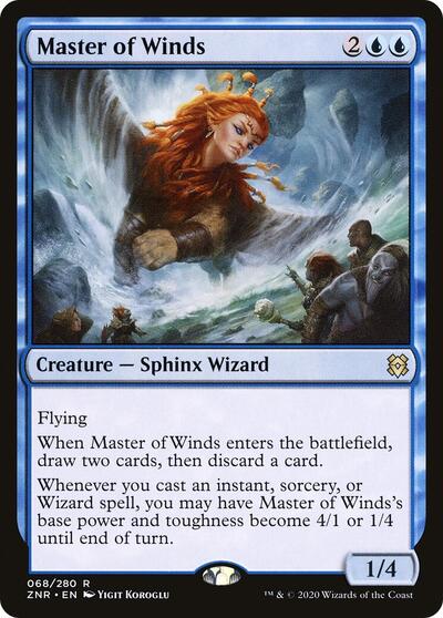 Master of Winds ZNR #68 (Near Mint Rare) Magic: The Gathering: Zendikar Rising