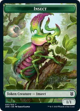 Insect Token ZNR #7 (Near Mint T) Magic: The Gathering: Zendikar Rising