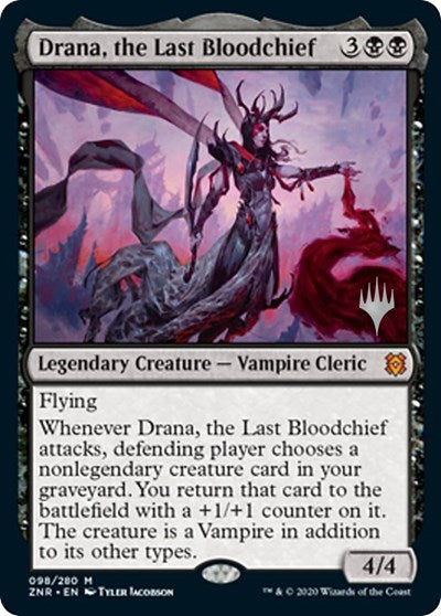Drana the Last Bloodchief Foil PPZNR #98p (Moderately Played Mythic Rare) Magic: The Gathering: Promo Pack: Zendikar Rising
