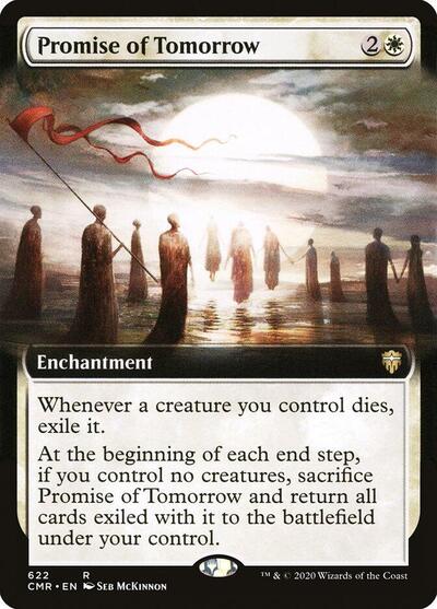 Promise of Tomorrow Extended Art CMR #622 (Near Mint Rare) Magic: The Gathering: Commander Legends