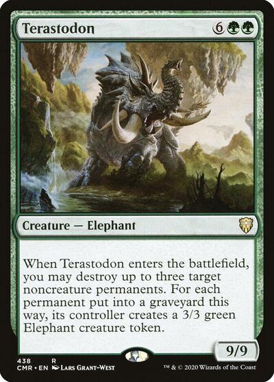 Terastodon CMR #438 (Near Mint Rare) Magic: The Gathering: Commander Legends