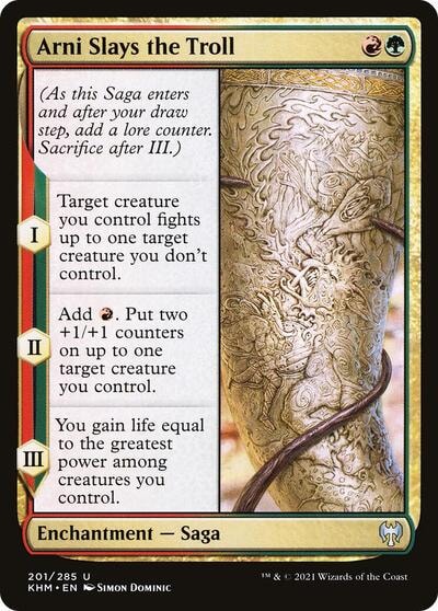 Arni Slays the Troll KHM #201 (Near Mint Uncommon) Magic: The Gathering: Kaldheim