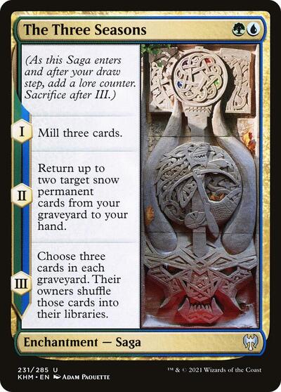 The Three Seasons KHM #231 (Lightly Played Uncommon) Magic: The Gathering: Kaldheim