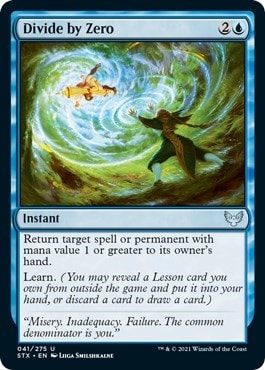 Divide by Zero Strixhaven: School of Mages STX #41 (Uncommon) Magic: The Gathering: