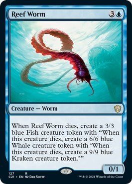 Reef Worm C21 #127 (Near Mint Rare) Magic: The Gathering: Commander 2021