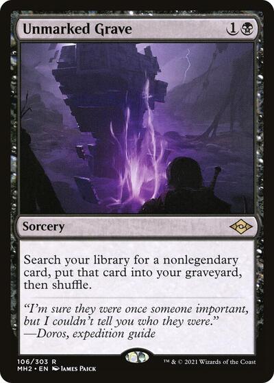Unmarked Grave Foil MH2 #106 (Near Mint Rare) Magic: The Gathering: Modern Horizons 2