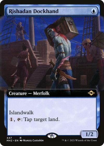 Rishadan Dockhand Extended Art MH2 #447 (Lightly Played Rare) Magic: The Gathering: Modern Horizons 2