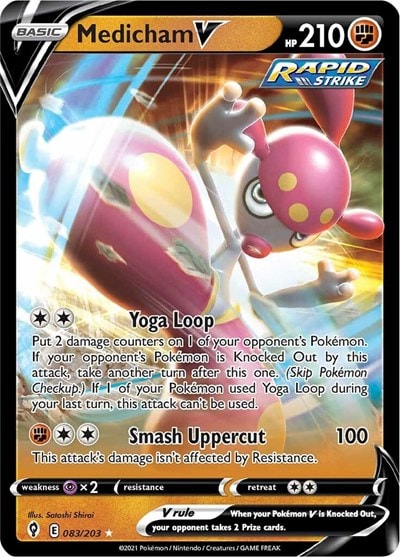Medicham V Holofoil SWSH07 #083/203 (Near Mint Ultra Rare) Pokemon: SWSH07: Evolving Skies