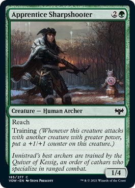 Apprentice Sharpshooter VOW #185 (Near Mint Common) Magic: The Gathering: Innistrad: Crimson Vow