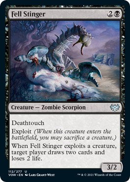 Fell Stinger VOW #112 (Near Mint Uncommon) Magic: The Gathering: Innistrad: Crimson Vow