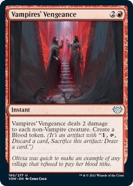 Vampires Vengeance VOW #180 (Near Mint Uncommon) Magic: The Gathering: Innistrad: Crimson Vow