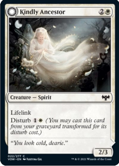 Kindly Ancestor VOW #22 (Near Mint Common) Magic: The Gathering: Innistrad: Crimson Vow