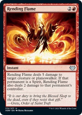 Rending Flame VOW #175 (Near Mint Uncommon) Magic: The Gathering: Innistrad: Crimson Vow