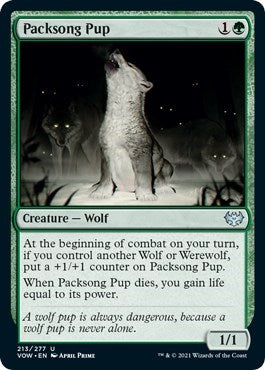 Packsong Pup VOW #213 (Near Mint Uncommon) Magic: The Gathering: Innistrad: Crimson Vow