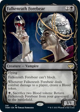 Falkenrath Forebear Showcase VOW #291 (Near Mint Rare) Magic: The Gathering: Innistrad: Crimson Vow