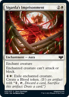 Sigardas Imprisonment VOW #35 (Near Mint Common) Magic: The Gathering: Innistrad: Crimson Vow
