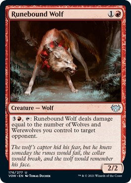 Runebound Wolf VOW #176 (Near Mint Uncommon) Magic: The Gathering: Innistrad: Crimson Vow