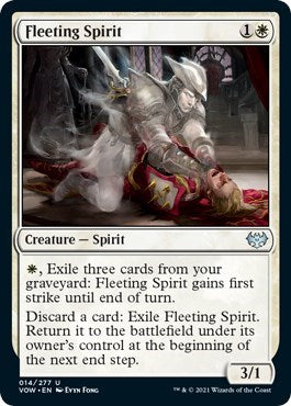 Fleeting Spirit VOW #14 (Near Mint Uncommon) Magic: The Gathering: Innistrad: Crimson Vow