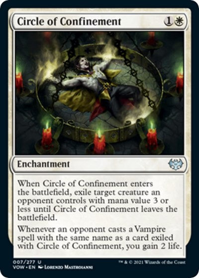 Circle of Confinement VOW #7 (Near Mint Uncommon) Magic: The Gathering: Innistrad: Crimson Vow