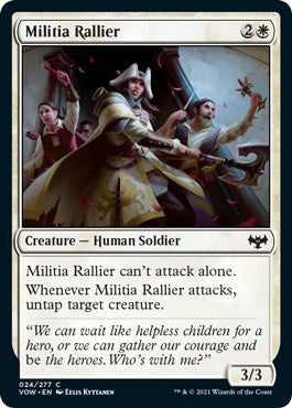 Militia Rallier VOW #24 (Near Mint Common) Magic: The Gathering: Innistrad: Crimson Vow