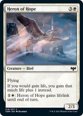 Heron of Hope VOW #18 (Near Mint Common) Magic: The Gathering: Innistrad: Crimson Vow