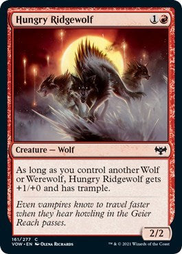 Hungry Ridgewolf VOW #161 (Near Mint Common) Magic: The Gathering: Innistrad: Crimson Vow