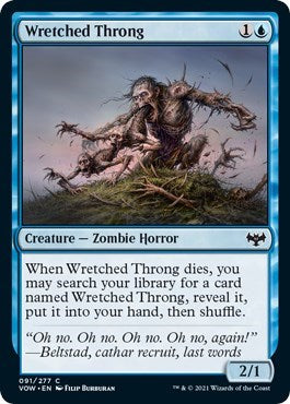 Wretched Throng VOW #91 (Near Mint Common) Magic: The Gathering: Innistrad: Crimson Vow