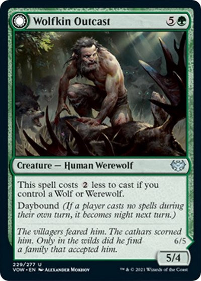 Wolfkin Outcast VOW #229 (Near Mint Uncommon) Magic: The Gathering: Innistrad: Crimson Vow