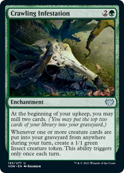 Crawling Infestation VOW #193 (Near Mint Uncommon) Magic: The Gathering: Innistrad: Crimson Vow