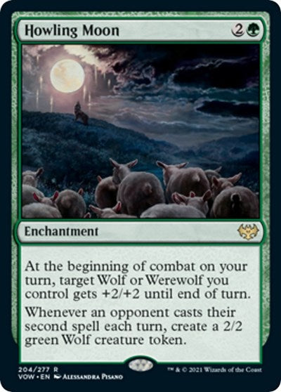 Howling Moon VOW #204 (Near Mint Rare) Magic: The Gathering: Innistrad: Crimson Vow
