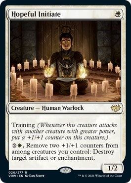 Hopeful Initiate VOW #20 (Near Mint Rare) Magic: The Gathering: Innistrad: Crimson Vow