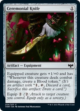 Ceremonial Knife VOW #254 (Near Mint Common) Magic: The Gathering: Innistrad: Crimson Vow