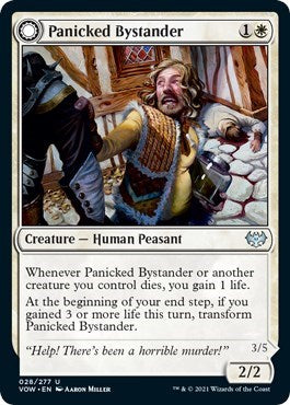Panicked Bystander VOW #28 (Near Mint Uncommon) Magic: The Gathering: Innistrad: Crimson Vow